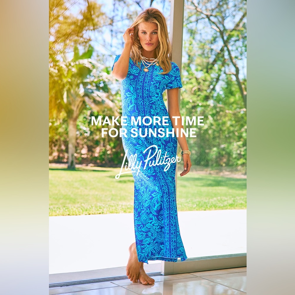 NWT Lilly Pulitzer Kaden UP50+ Dress Martinique Jungle Oasis Print Size Large